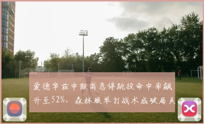 爱德华兹中距离急停跳投命中率飙升至52%，森林狼单打战术成破局关键
